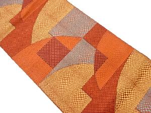 本場筑前博多幾何学模様織出し名古屋帯